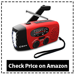 Esky Solar Emergency Radio with LED Flashlight